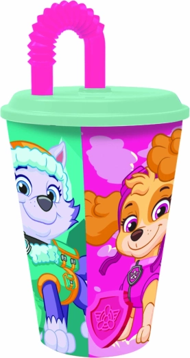 Plastmasas bērnu krūzīte ar salmiņu PAW Patrol 430 ml