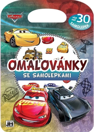 Krāsojamā grāmata ar uzlīmēm “Automašīnas”