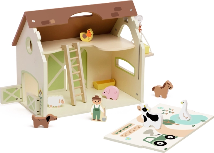 Open and play: fold-out barn
