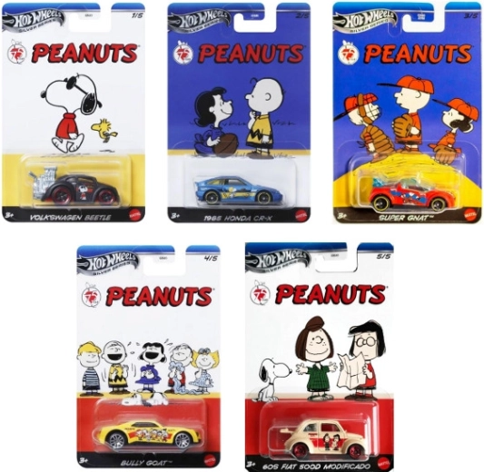 Metāla automašīnīte HOT WHEELS Silver Series 75 Years PEANUTS