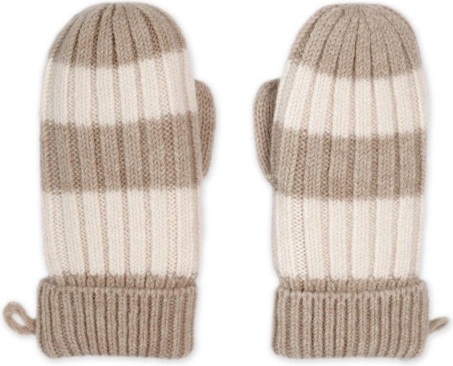 Lodger cimdi Stripe Merino bēši, izm. 1–2 gadi - 1 gabals