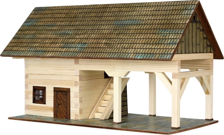 Walachia Wooden Glue-Together Barn Model Kit