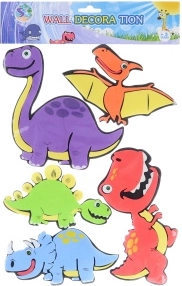 Sienas putu dekorācija Dino