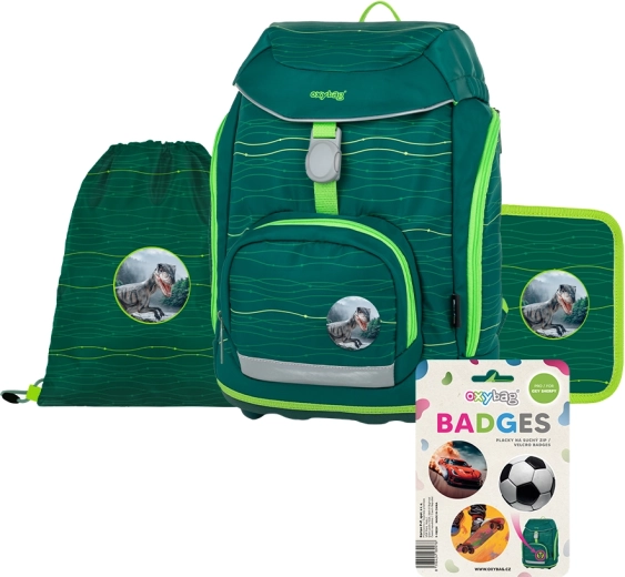 Skolas komplekts 4 daļas OXY Sherpy green pro 1.–3. klasei