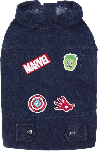 Marvel uzšuvumi un džinsu izskats