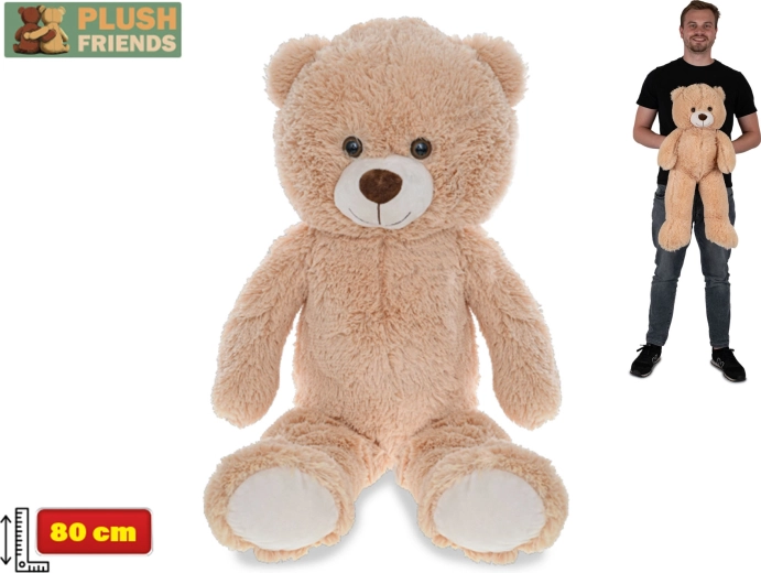 Plīša lācis Plush Friends 80 cm – gaiši brūns