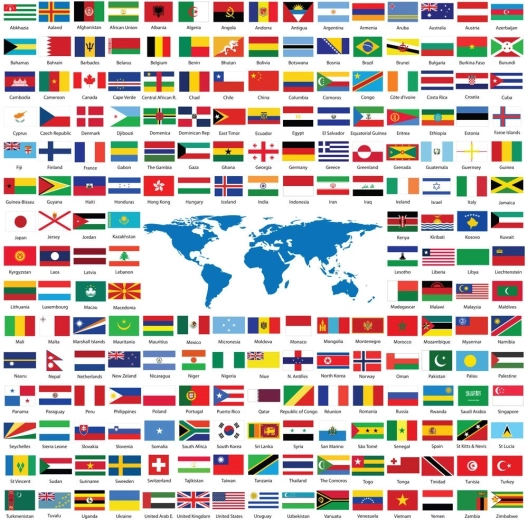 Square Puzzle Flags 1023 Pieces