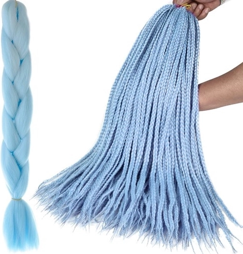 Sintētiskie mati bizes iepīšanai – 1 gabals – Zila