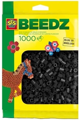 SES Creative gludināmās pērlītes melnas 1000 gab.