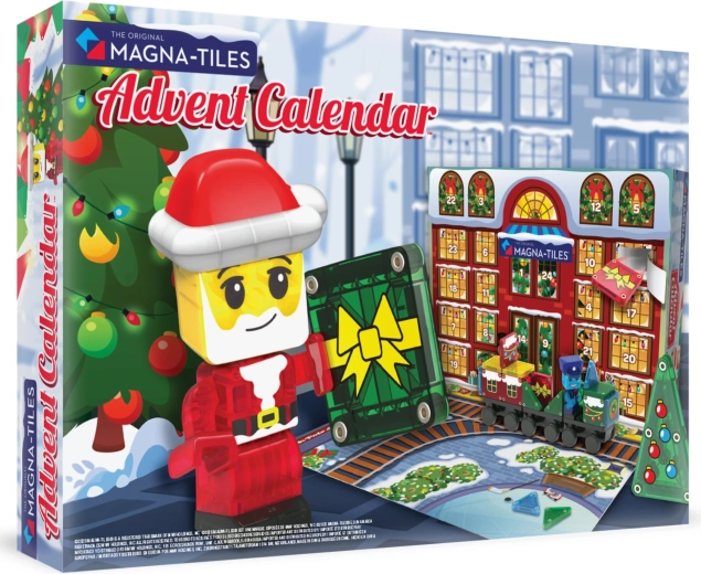 MAGNA-TILES microMAGS Magnetic Building Set Advent Calendar, 34 Pieces