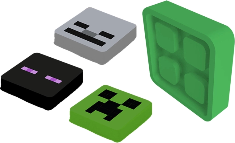 Pixie Crew Minecraft nozīmīte ar atstarojošu elementu