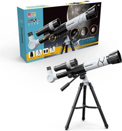 Bērnu astronomiskais teleskops ar statīvu un tālruņa klipsi