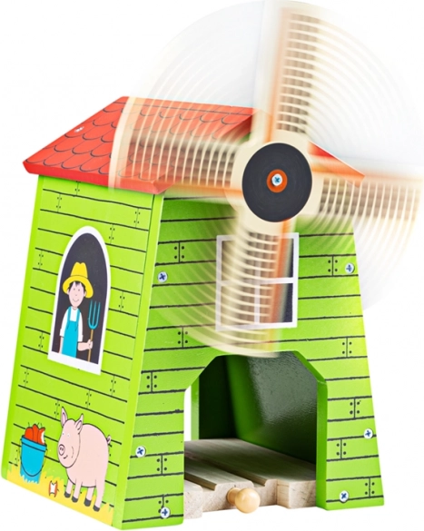Wooden windmill for Bigjigs Rail train set