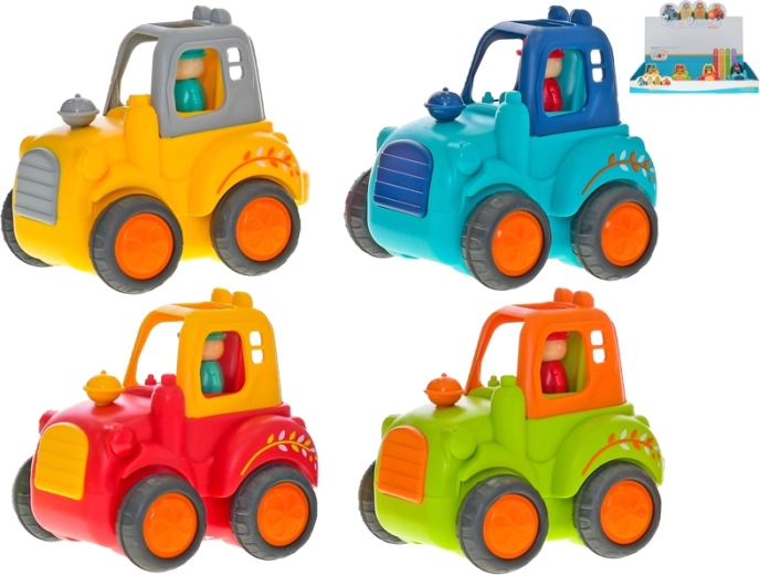Inerces traktors 10 cm ar traktorista figūriņu