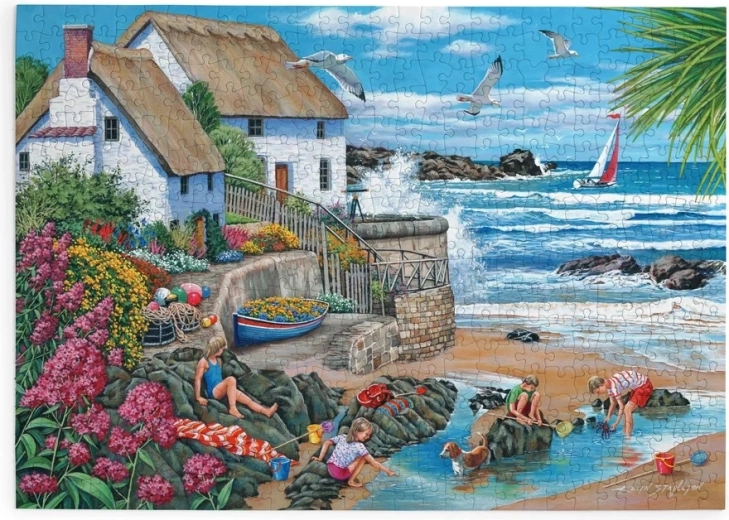 House of Puzzles puzle “Mājas piekrastē”, 500 lielu detaļu