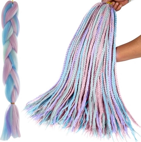 Ombre sintētiskie mati violeti–zili