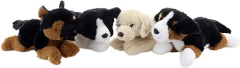Eco-Friendly Plush Lying Dog 20 cm - 1 Piece