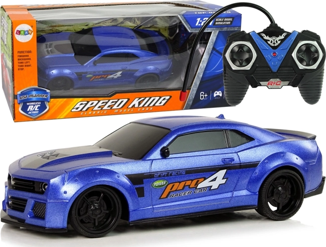 RC sporta auto 1:24 zilā krāsā ar tonētiem stikliem