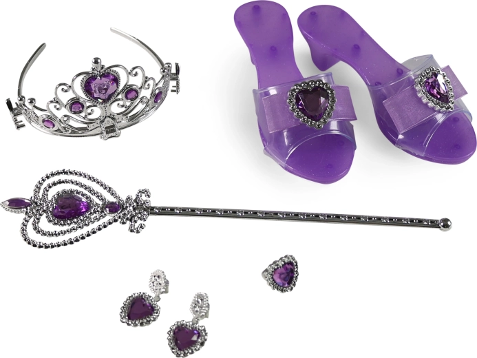 Princeses komplekts ar aksesuāriem violetā krāsā