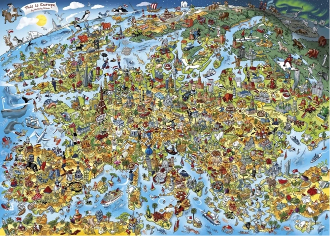 Puzle Šī ir Eiropa, 1000 gabaliņi GIBSONS