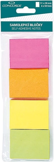Neona pašlīmējošie lapiņu bloki 51 × 38 mm, 4 × 50 lapiņas