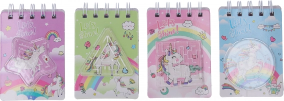 Notepad 7x10 cm Unicorn with Maze, 60 pages