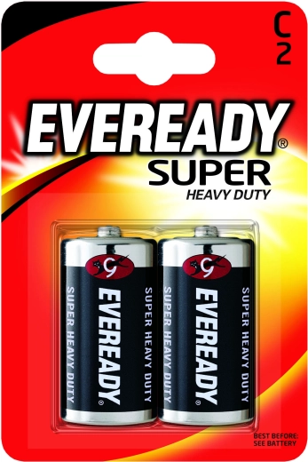 Energizer Eveready Super Heavy Duty baterijas C (R14) 1,5 V – 2 gab.