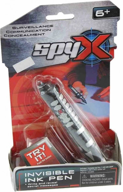 SpyX spiegu pildspalva ar neredzamo tinti un UV gaismu