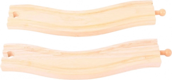 Līknes sliedes Bigjigs Rail 22 cm – 2 gab.