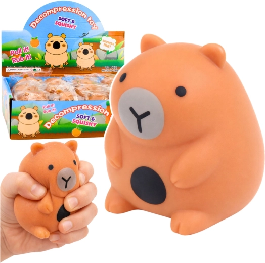 Antistresa mīkstā kapibara squishy brūna 7 cm