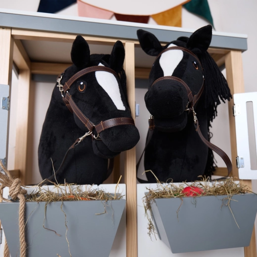 Bieco hobby horsing zirdziņš uz kociņa melns, izmērs S