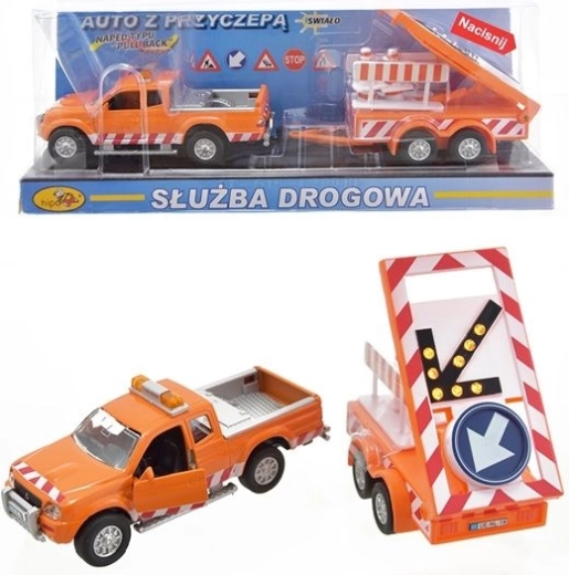 Ceļu dienesta auto ar piekabi 28 cm