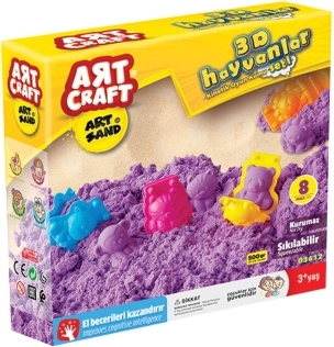 ART CRAFT kinētiskās smiltis dzīvnieciņu veidošanai 500 g