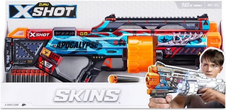 X-Shot Skins Last Stand putu blasteris (16 šautriņas)
