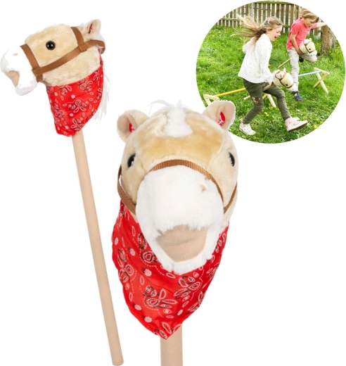 Soft horse head with reins