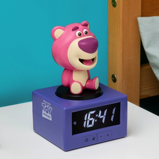 Gaismojošs galda modinātājs ar lācīti Lotso