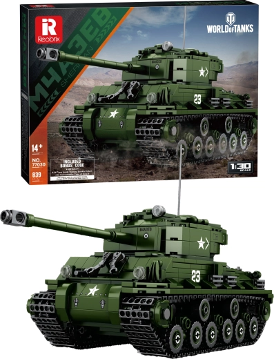 Tanka M4A3E8 Sherman World of Tanks būvējamais komplekts 1:48 (839 detaļas)