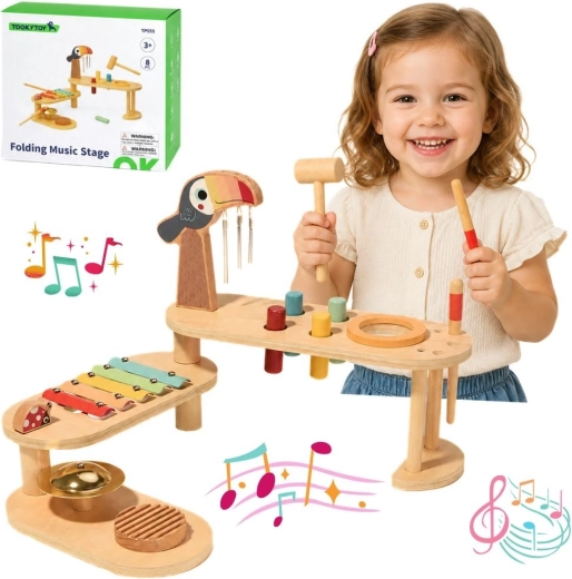 TOOKY TOY educational musical table with toucan