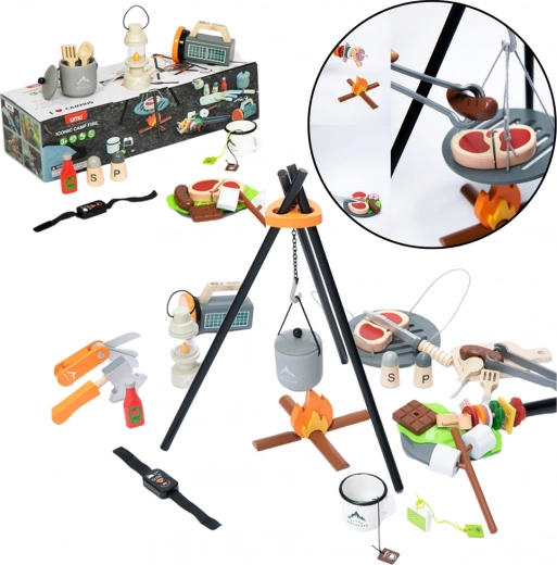 Wooden Camping Set 45 Pieces