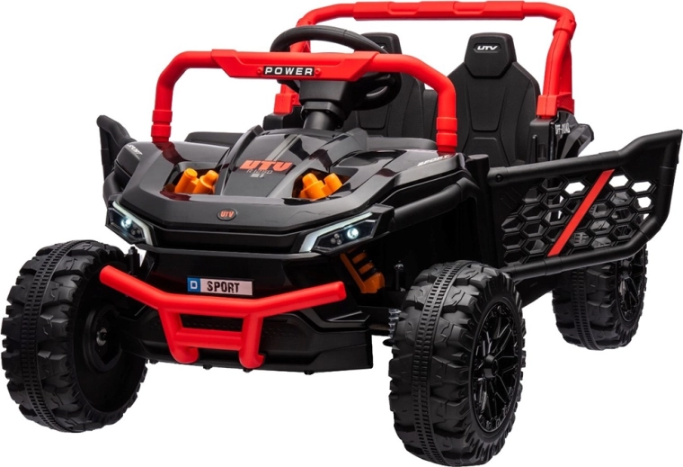 Kids’ electric UTV buggy with remote control – red