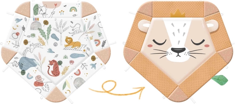 Reversible XXL mat with lift-up edges