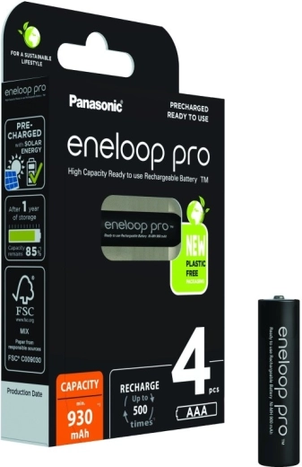 Uzlādējamās baterijas ENELOOP PRO AAA 930 mAh – 4 gab. komplekts