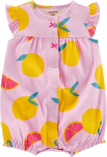 Carter's vasaras kombinezons ar īsām piedurknēm Purple Lemon, meiteņu, izm. 56