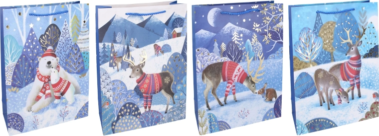 Ziemassvētku dāvanu maisiņš L 31 × 40 × 12 cm – 1 gab.
