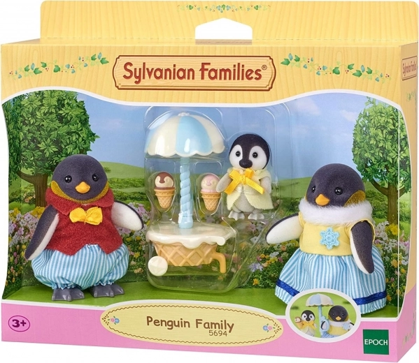 Sylvanian Families pingvīnu ģimene ar saldējuma ratiņiem
