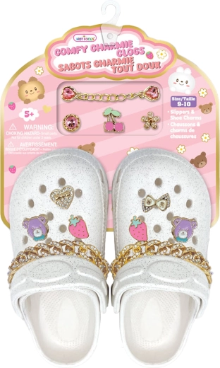 Children's white sandals with decorative accents