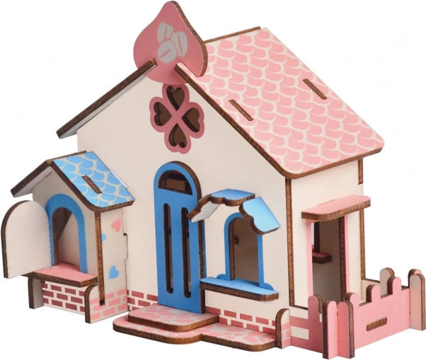 Koka māja bērniem – koka 3D puzle