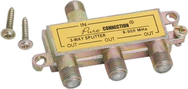 F signal splitter with 3 outputs