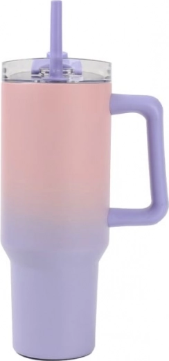 Large insulated tumbler with straw – pastel