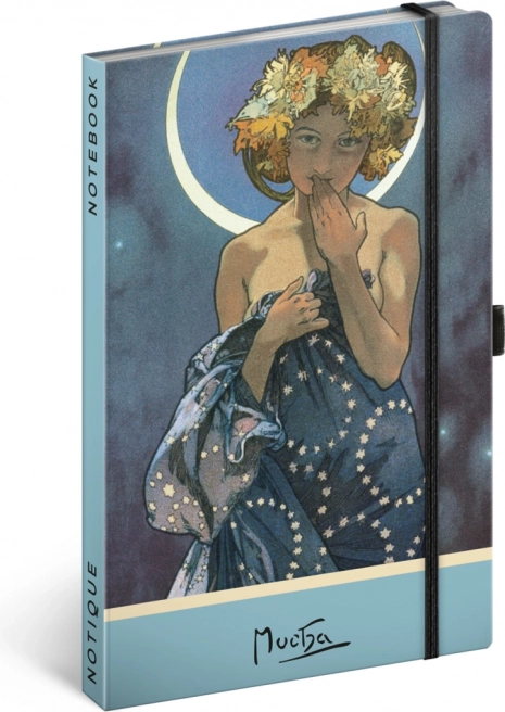 Piezīmju klade Alfons Muha – Luna, punktota, 13 × 21 cm